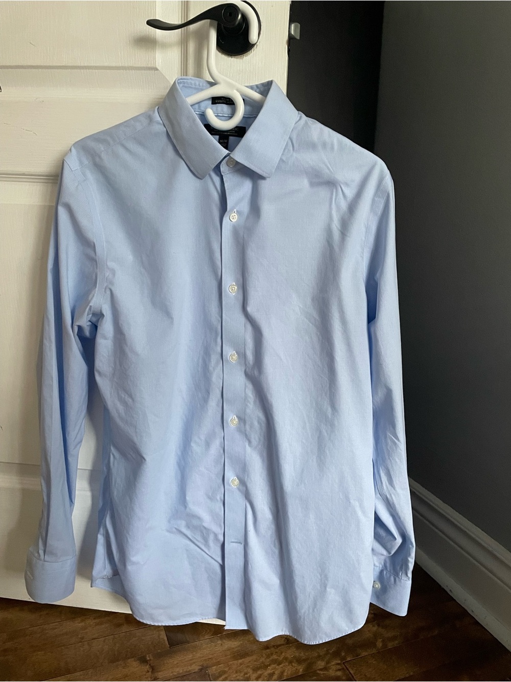 Banana republic blue micro stripe dress shirt medium